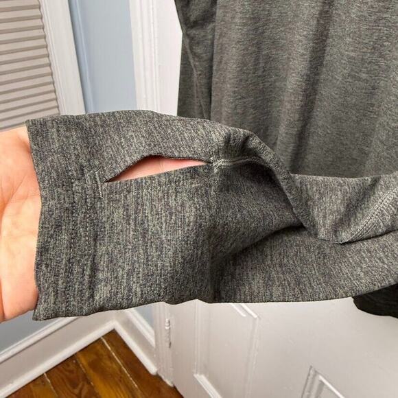 Korsa Roadrunner Sports Quarter Zip Mens Large Green Gray Running Long Sleeve - Picture 2 of 7